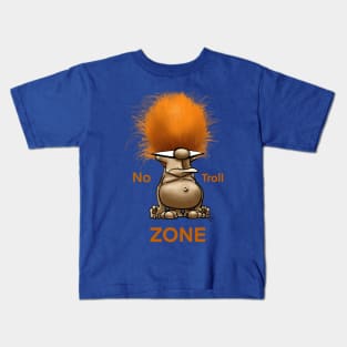 Funny Spectickles No Troll Zone Design Kids T-Shirt